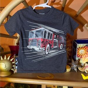 The Children's Place Black Toddler Tee with White Logo Print